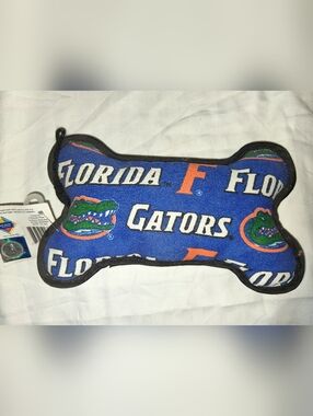 Florida Gators Blue Plush Bone Dog Squeak Toy